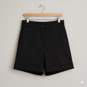 Black High-Waist Shorts