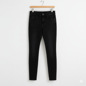Black High-Waist Skinny Jeans