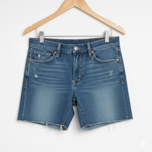Dark Blue Denim Shorts