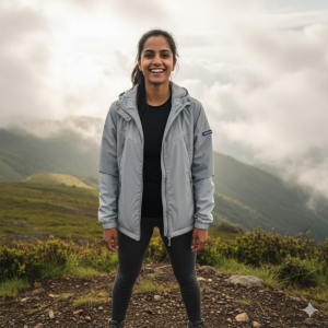 Gray Windcheater Jacket