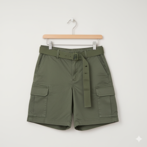 Green Cargo Shorts